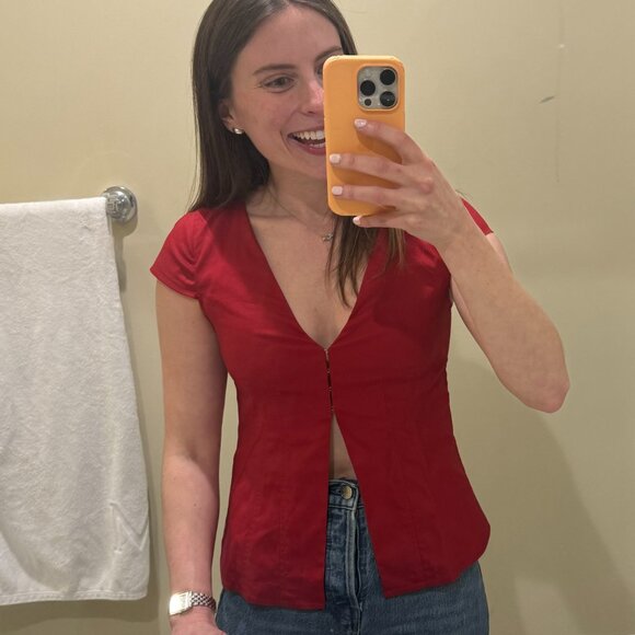 Reformation Caily Top Sundried Tomato - Picture 2 of 3